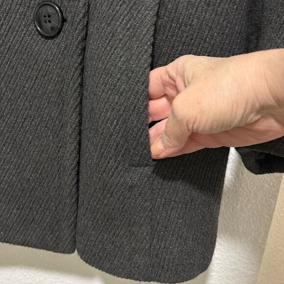 Venezia women’s wool blend double breasted lined coat size 14 / 16 black - Picture 5 of 8